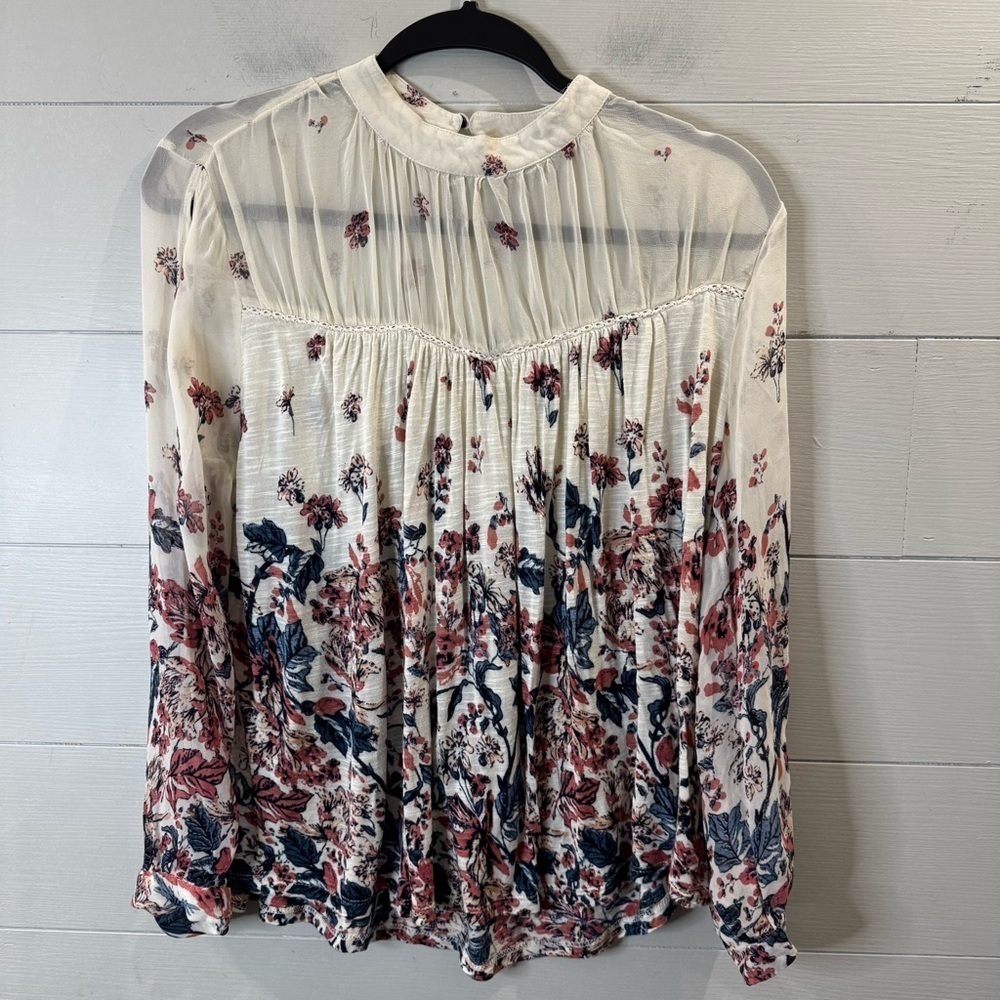 Lucky Brand | Floral Women's Top Long Sleeve Size Medium
